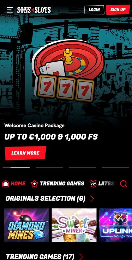 sons of slots welcome bonus